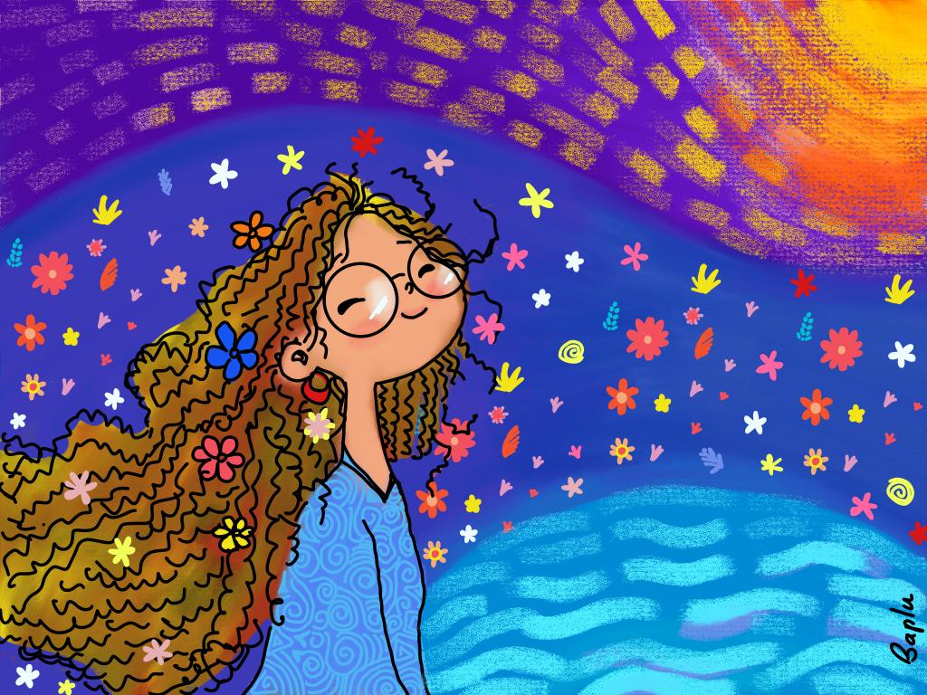 Petals in the Wind Digital Art